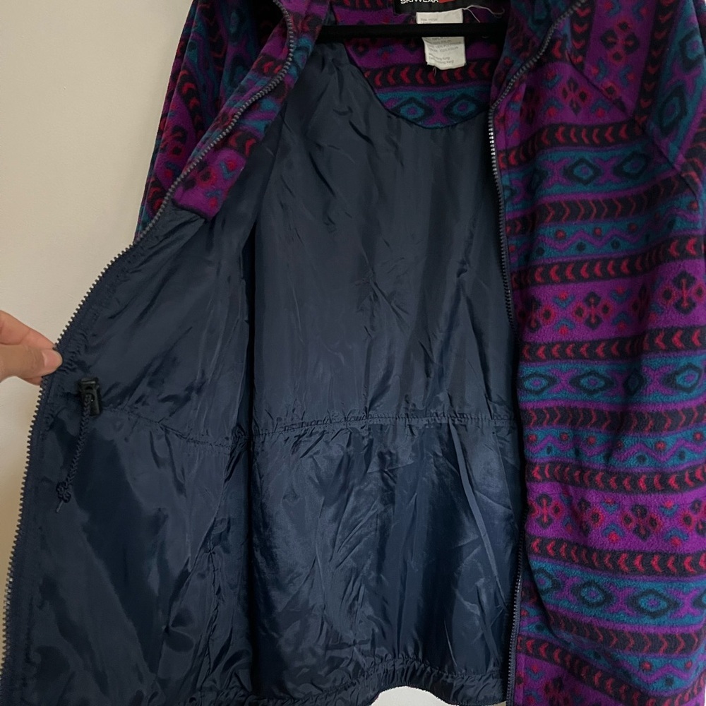 Vintage Head Skiwear Fleece Jacket – Bold Retro Print - Picture 4 of 10